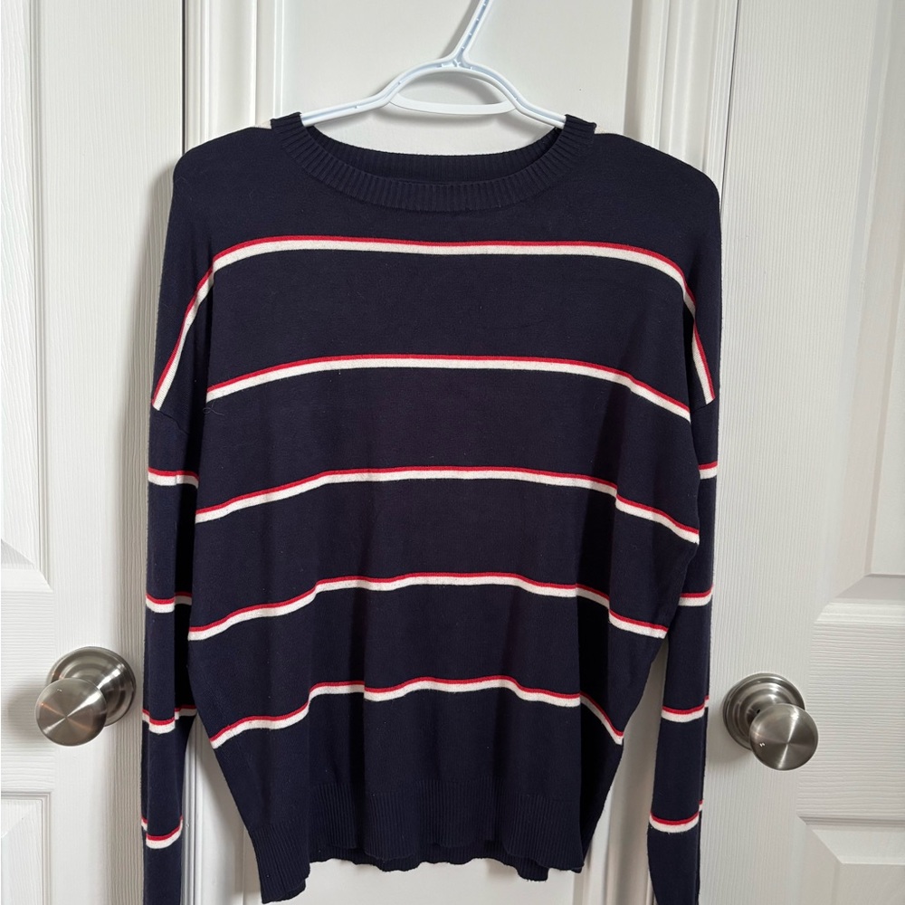 Twik Navy Striped Women's Sweatshirt